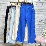 شلوار‌نیمبگ‌پارچه‌لنین‌ترک‌دررنگبندی(129)