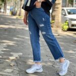 شلوار واید سرمه‌ای (211)