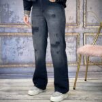 شلوار نیمبگ سنگشور‌زاپدار‌بسته ذغالی (278)