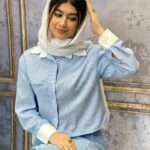 شومیز کراپ راهراه نازلی (337)