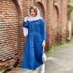 پیراهن جین ارغوان (371)