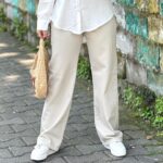 شلوار نیمبگ کرم (422)