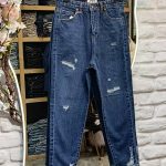 شلوار مام استایل زاپ دار (527)