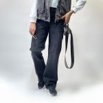 شلوار جین نیمبگ ذغالی (595)