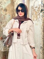 کت کراپ رنگی پایین ریشدار بهار(597) - Image 10