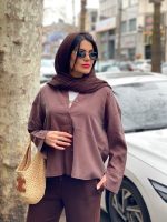 شومیز سیلک رنگی آسمان (601) - Image 24