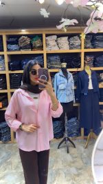 شومیز سیلک رنگی آسمان (601) - Image 13