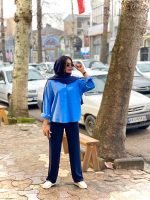 شومیز سیلک رنگی آسمان (601) - Image 4