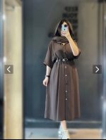کفتان سیلک کمربند دار نارسیس(648) - Image 4