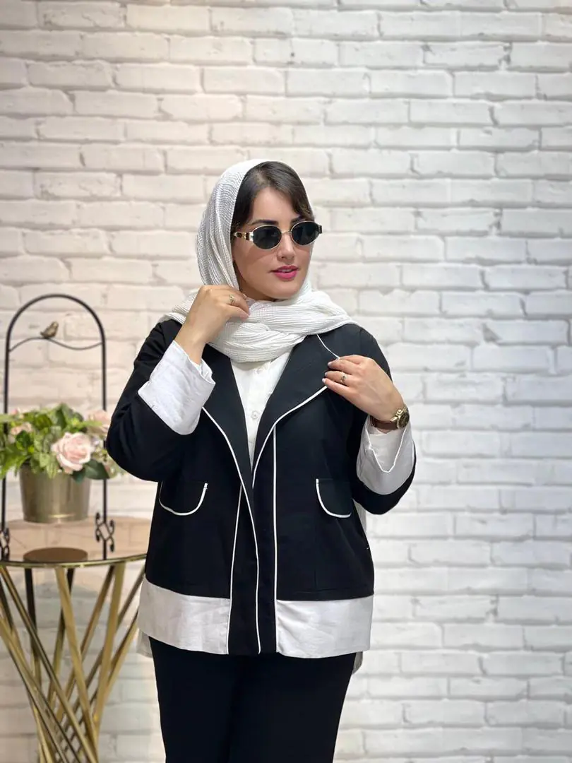 کت شلوار وشومیز سه تیکه دلنازمغزی دوزی (۱۰۰) - Image 9