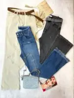 شلوار بوت‌کات پایین وکمر ریش (207) - Image 3