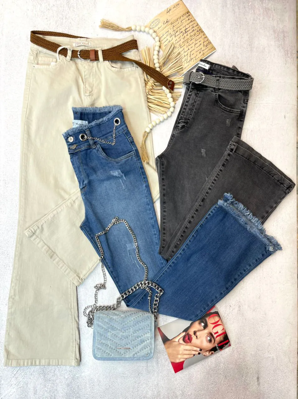 شلوار بوت‌کات پایین وکمر ریش (207) - Image 3