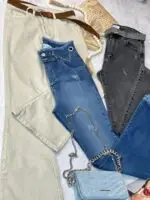 شلوار بوت‌کات پایین وکمر ریش (207) - Image 5