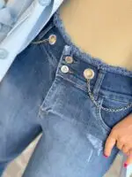 شلوار بوت‌کات پایین وکمر ریش (207) - Image 8