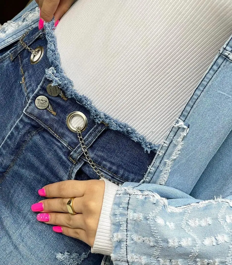 شلوار بوت‌کات پایین وکمر ریش (207) - Image 11