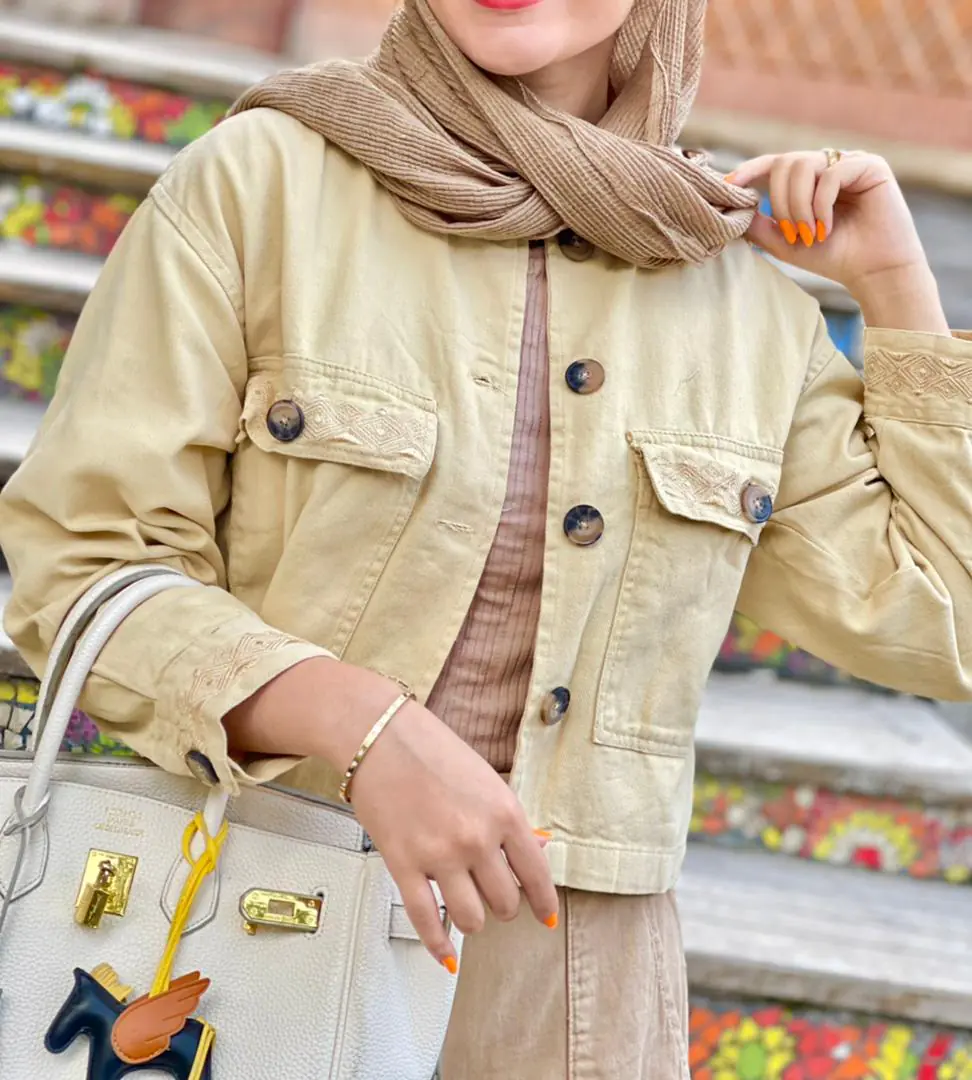 کت کراپ گلدوزی صنوبر(228) - Image 3