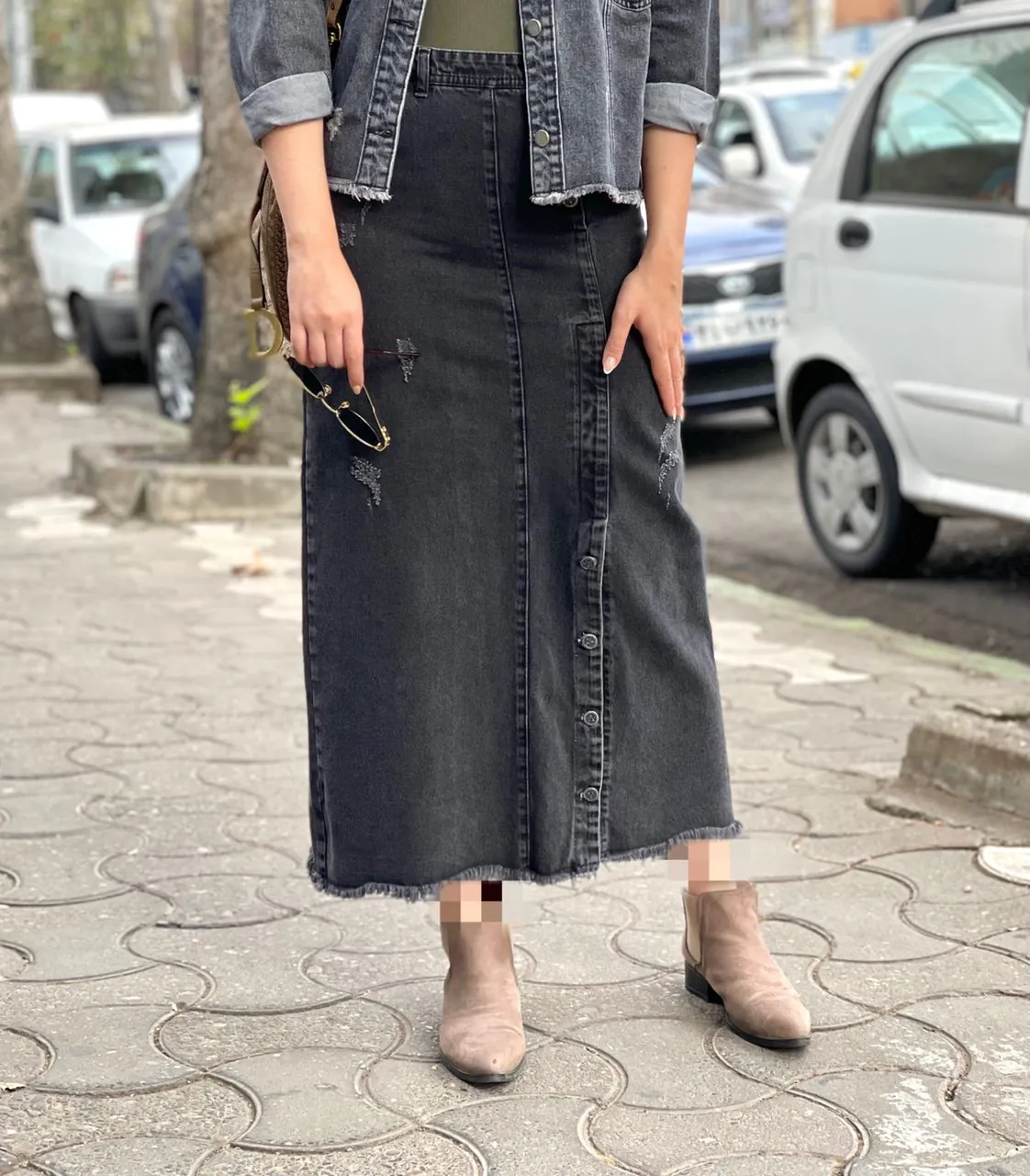 دامن جین ذغالی (264) - Image 3