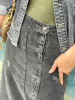 دامن جین ذغالی (264) - Image 4