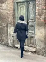 پالتو یقهوآستین پلنگی رویال (280) - Image 7