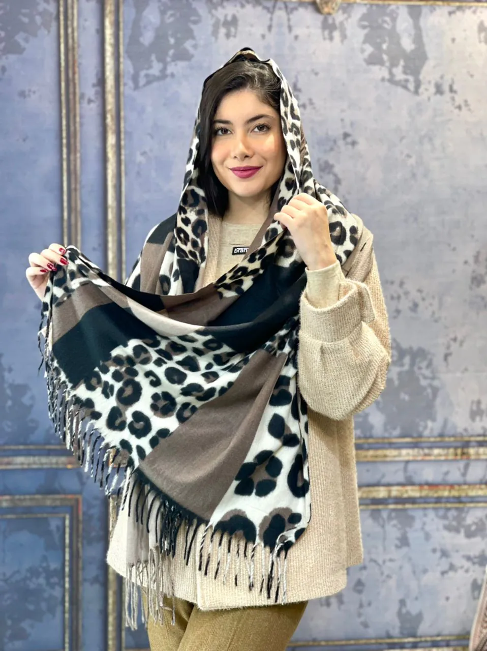 شال موهر پلنگی(296) - Image 4