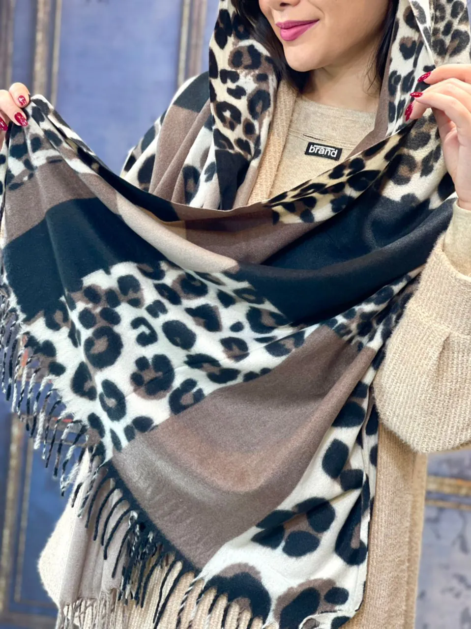 شال موهر پلنگی(296) - Image 5