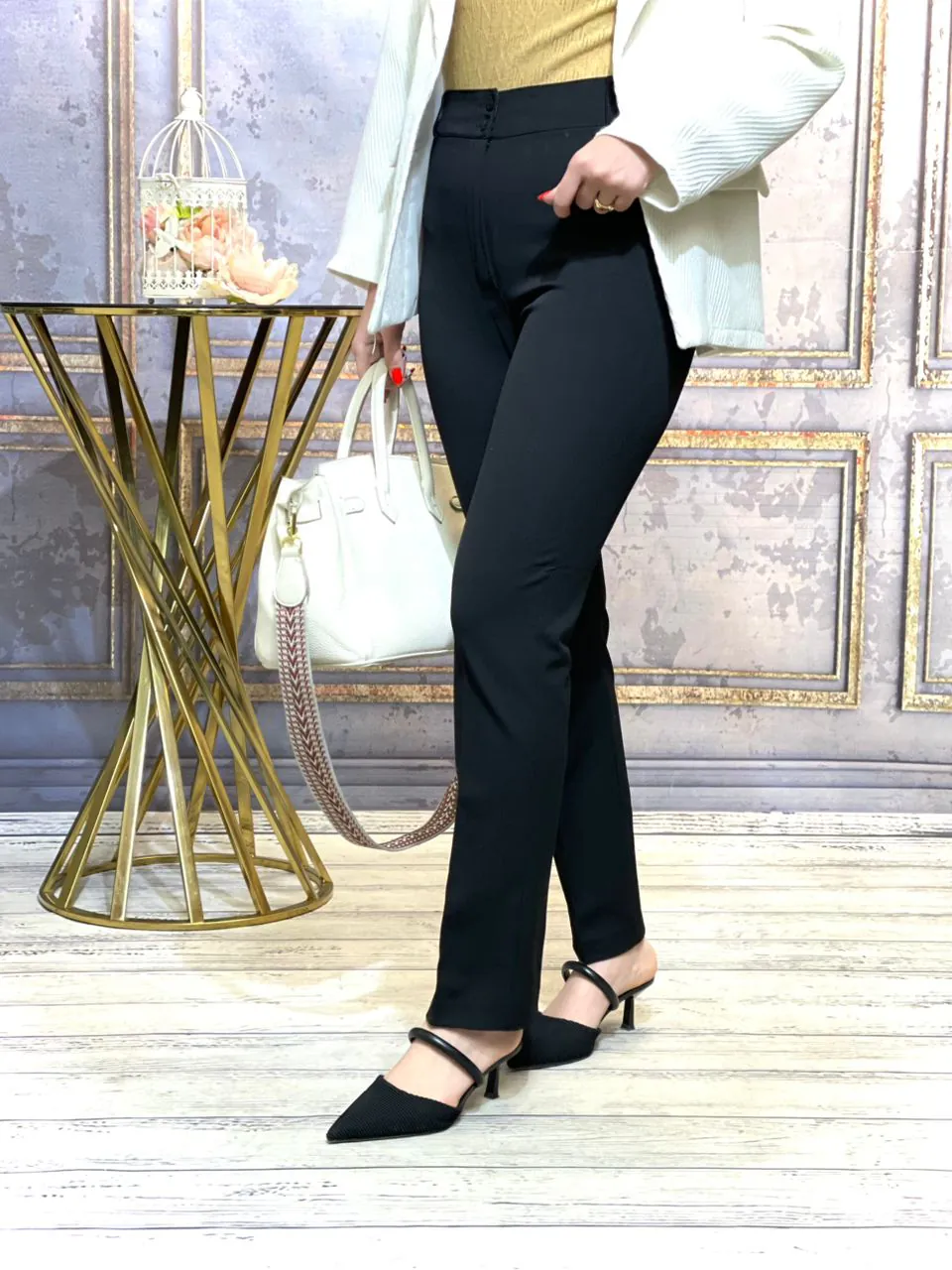 شلوار گاباردین راسته قد ۱۰۰ (327)