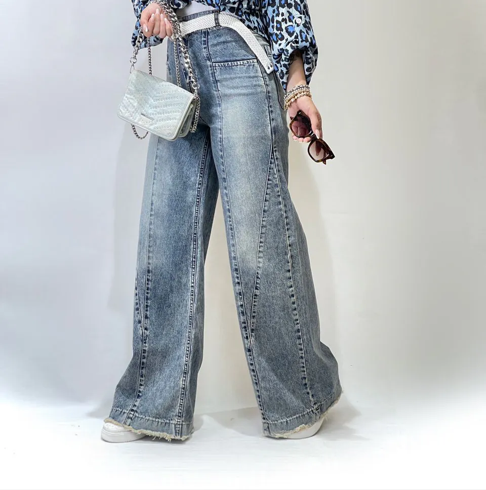 شلوار بگ برش دارسه رنگ (469) - Image 7