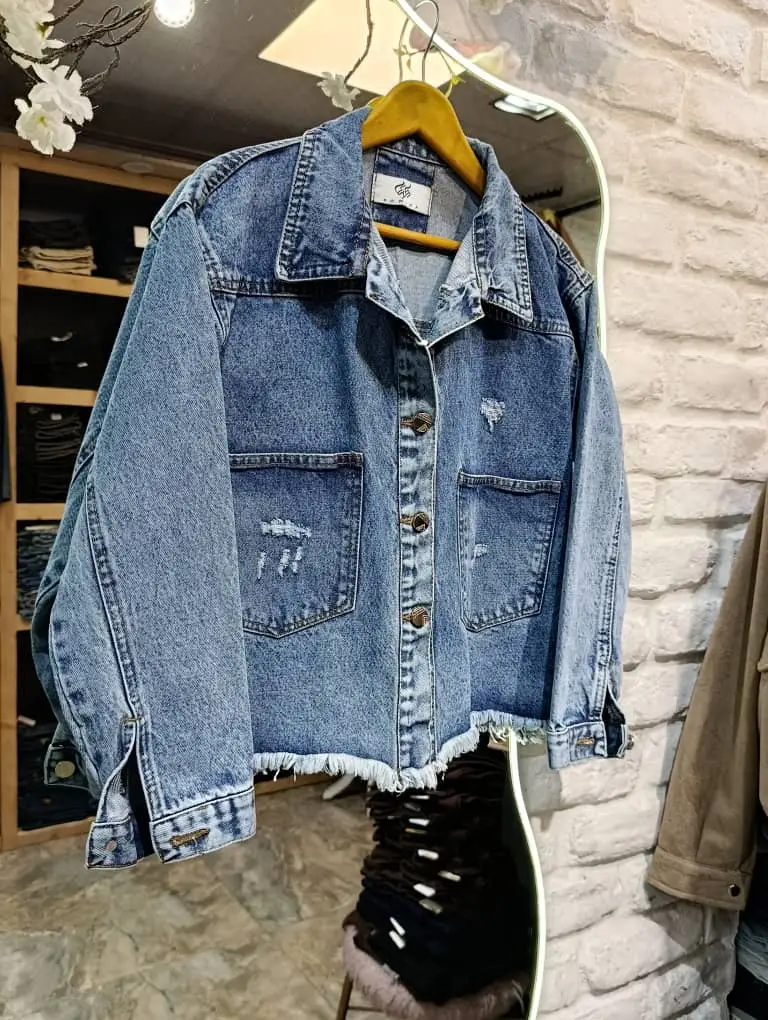 کت کراپ جین ریشدار (497) - Image 6