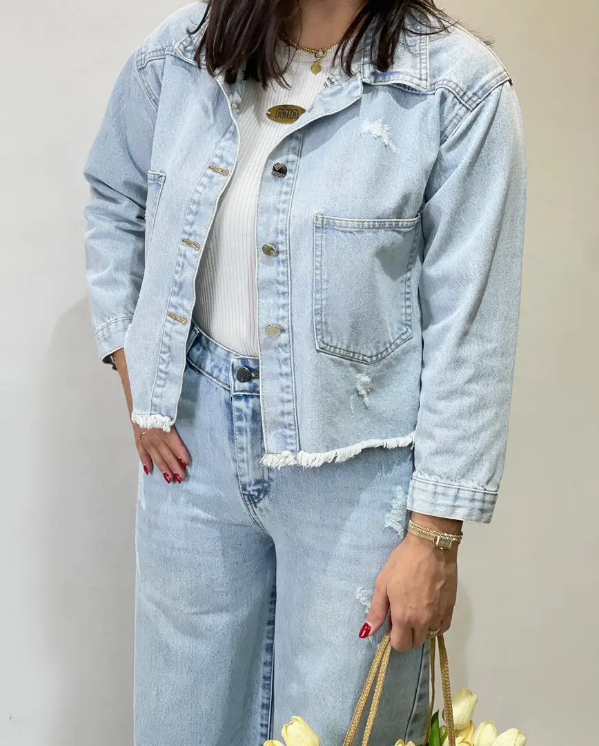 کت کراپ جین ریشدار (497) - Image 9