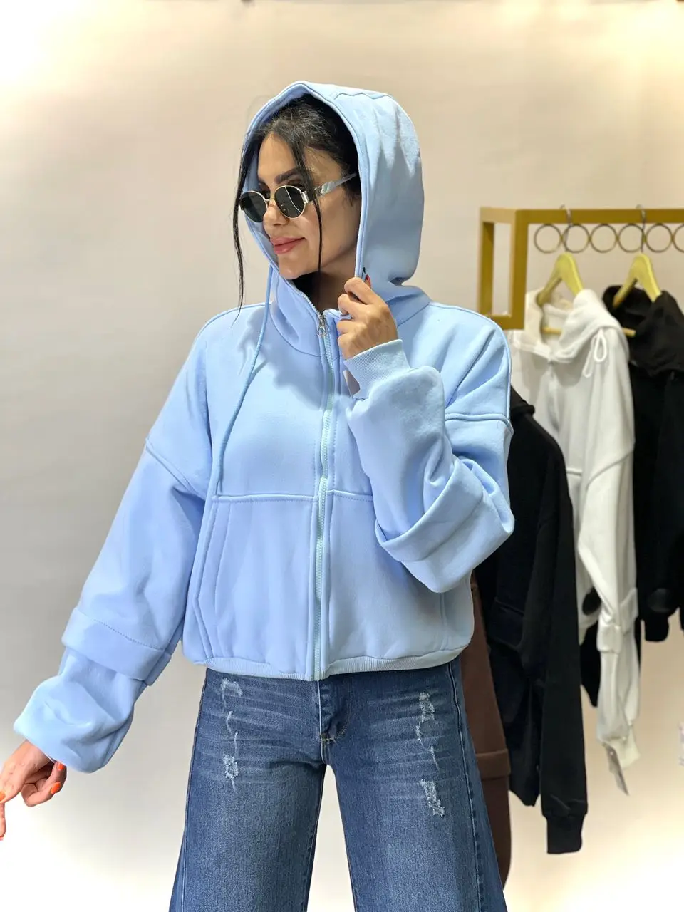 سویشرت داخل کرکدار  کلاهدار‌(569) - Image 11