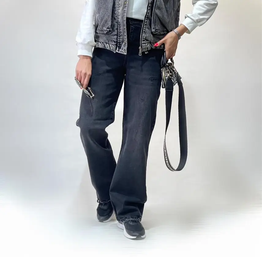 شلوار جین نیمبگ ذغالی (595) - Image 2