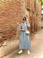 مانتو جین درسه رنگ ترنج  (596) - Image 2