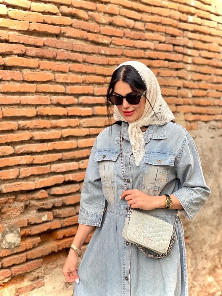 مانتو جین درسه رنگ ترنج  (596) - Image 3