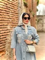 مانتو جین درسه رنگ ترنج  (596) - Image 4