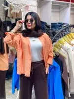 شومیز سیلک رنگی آسمان (601) - Image 15