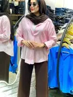 شومیز سیلک رنگی آسمان (601) - Image 8