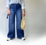 شلوار بگ در دورنگ (610) - Image 2