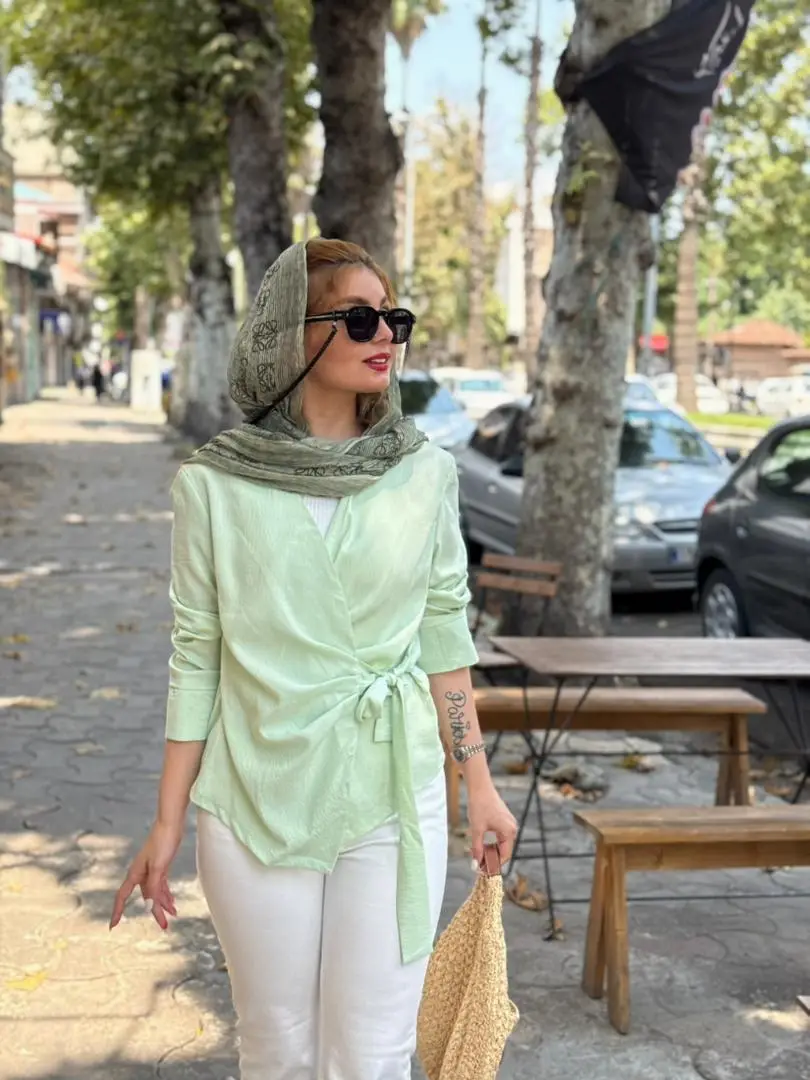 شومیز پری بغل گره (650) - Image 16