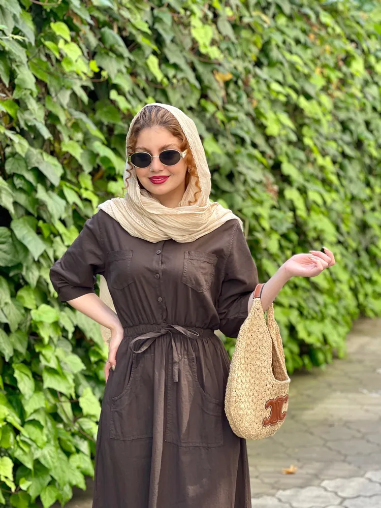 پیراهن کتان رنگی پرند (690) - Image 11